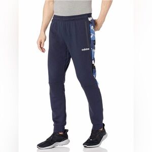 New Adidas Blue Camo Stripe Athletic Pants M Joggers Climalite